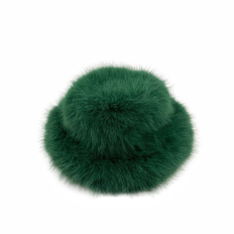 Fisherman Hat Factory - OEM Fur Autumn Winter Plush Stylish Punk & Sexy Basin Fisherman Hat Casual Scene