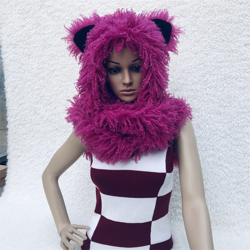 Cat Ear Scarf and Hat Manufacturer - OEM New Cat Ear Scarf and Hat Autumn Winter Warm Wool Fur Neck Scarf Excellent Ear