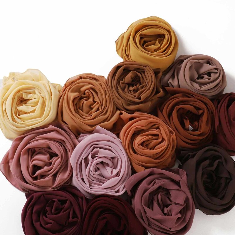 Square Scarf Manufacturer - OEM 2024 Ruizi 90*90Cm Malaysia Women Islamic Shawls Muslim Headscarf Bawal Tudung Square