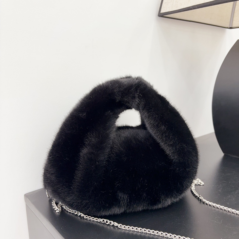 Plush Bun-Shaped Handbag Factory - OEM New Plush Bun-Shaped Handbag Cute Dumpling Bag for Autumn Winter Versatile