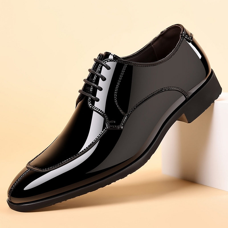 Men's Leather Shoes Manufacturer - OEM British Style Summer Breathable Business Formal Lace-Up
