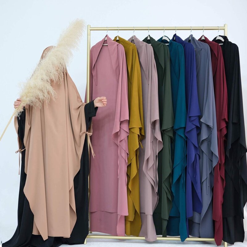 Hijabs Jilbab Factory - OEM 2024 Ruizi Hijabs Jilbab Nida Khimar Women Long Overhead Tie Back for Eid