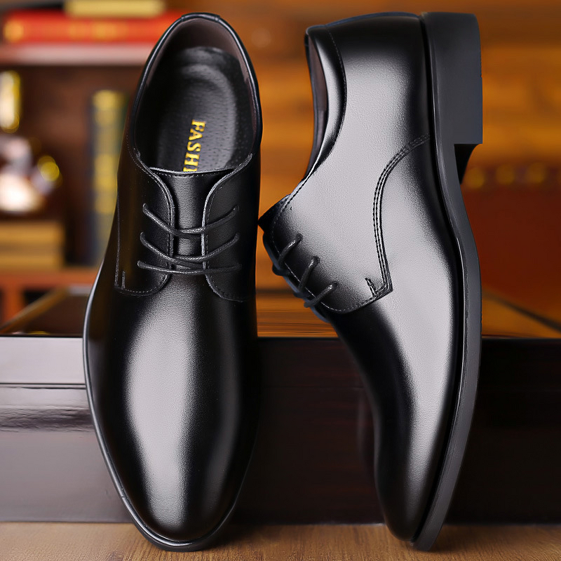 Men's Leather Shoes Factory - OEM Versatile Casual Business Korean Style Trendy Wedding
