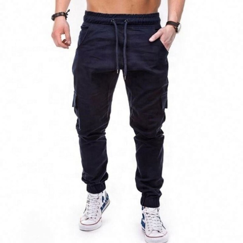 Cargo Casual Trousers Factory - OEM Factory Price Hot Selling Custom Multi Pocket Solid Color Sweatpants Mens Jogger Pants
