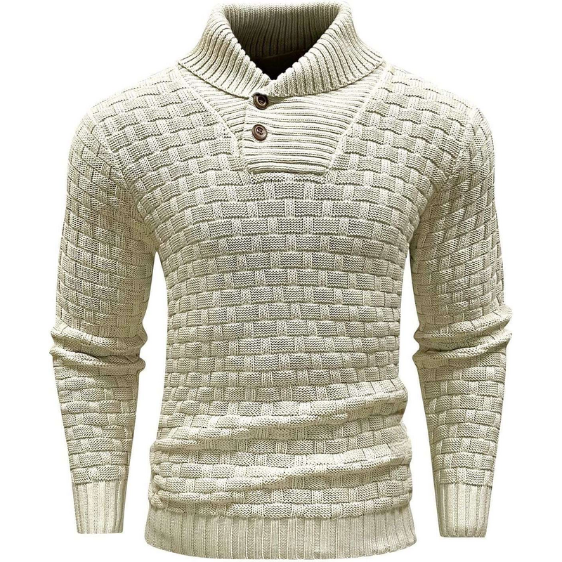 Men's Sweater Factory - OEM Winter Men's Anti-Pilling Knitted Pullover Sweater Slim Fit Polyester/Cotton