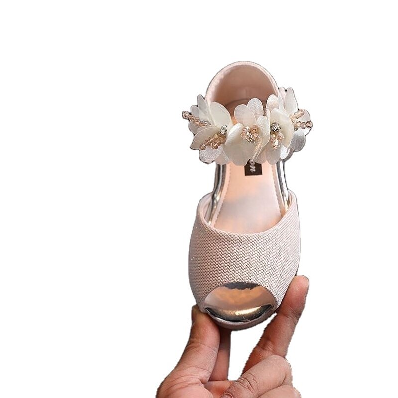 Children's Sandals Factory - OEM Popular Children's Sandals Summer Princess Glass New High Heels for Little Girls