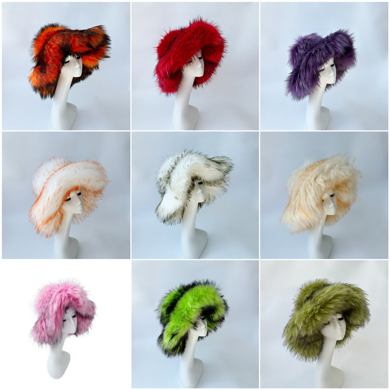 Fur Hat Manufacturer - OEM Autumn Winter Warm Fur Hat New Thickened Punk & Hot Girl Style for Casual Scene