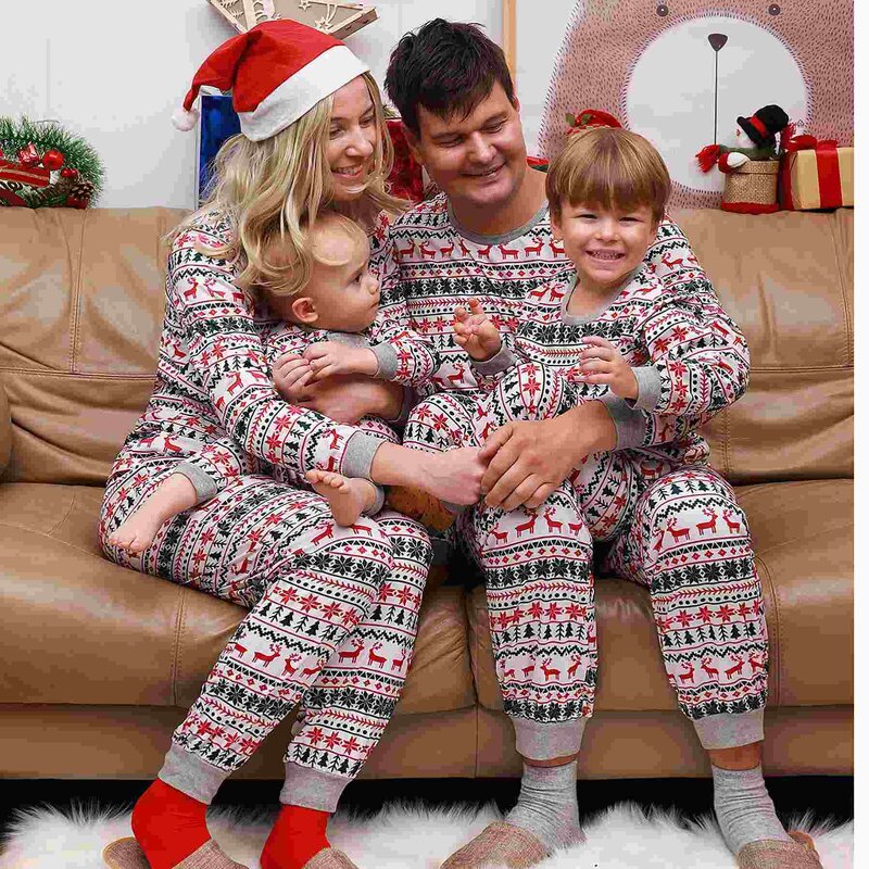 Christmas Pajamas Set Factory - OEM Snowflake Printed Family Matching Outfits