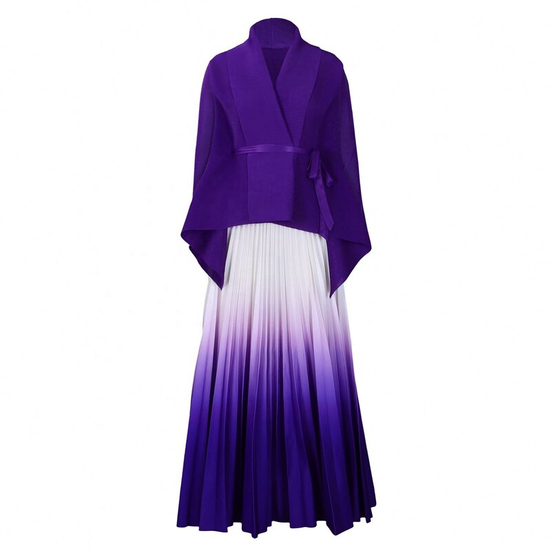 African Women's Clothing Manufacturer - OEM Plus Size Top Gradient Skirt Two-Piece Set African Women's Clothing