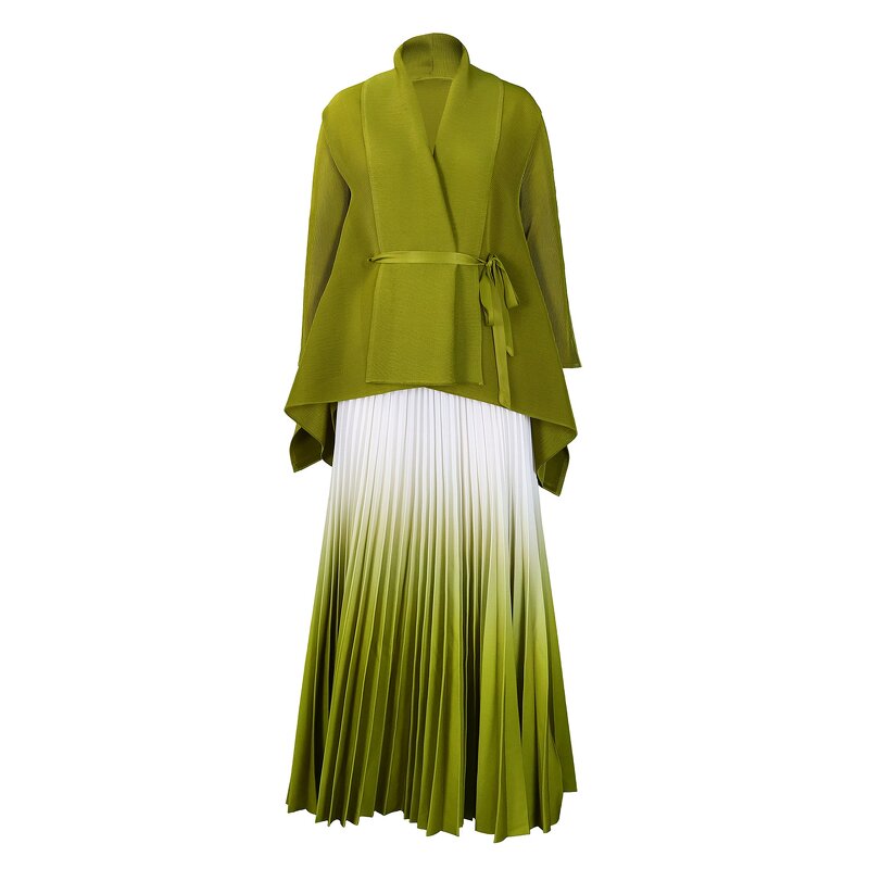 African Clothing Cape Set Factory - OEM African Clothing Cape Solid Color Blouse Gradient Long Skirt Suit
