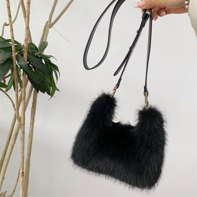 Armpit Dinner Bag Factory - OEM Autumn Winter Bag High-End Plush Armpit Dinner Bag New Fur Hand-Held Clothing Accessory