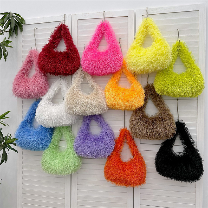 Small Square Bag Manufacturer - OEM European American Japanese Korean Autumn Winter New Plush Small Square Bag Cute