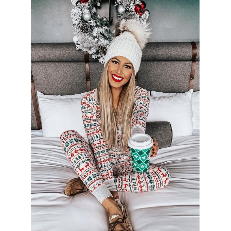 Christmas Pajamas Set Factory - OEM Snowflake Printed Family Matching Outfits