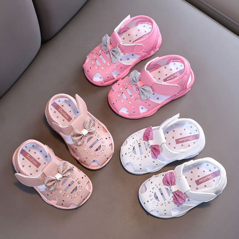 Baby Sandals Factory - OEM Ruizi Popular Baby Toddler Infant Girls Summer Sandals Flower Princess Flat Pu Leather