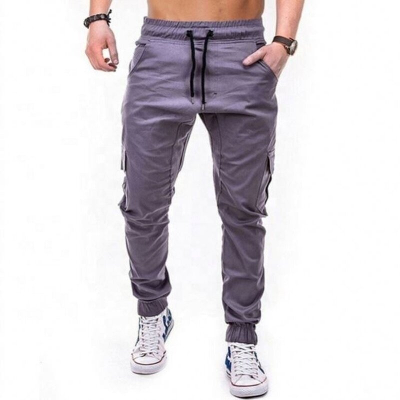 Cargo Casual Trousers Factory - OEM Factory Price Hot Selling Custom Multi Pocket Solid Color Sweatpants Mens Jogger Pants