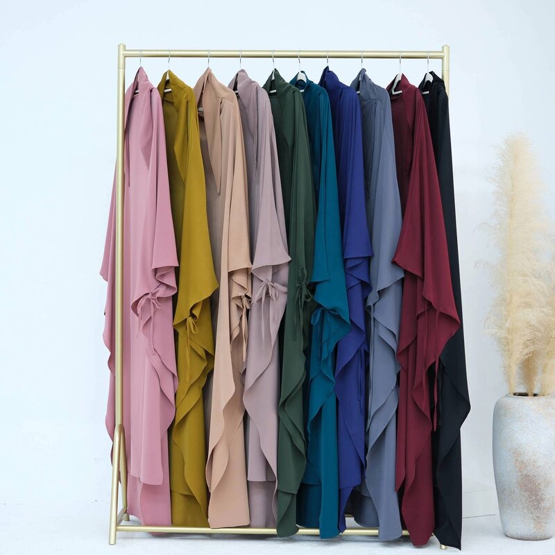 Hijabs Jilbab Factory - OEM 2024 Ruizi Hijabs Jilbab Nida Khimar Women Long Overhead Tie Back for Eid