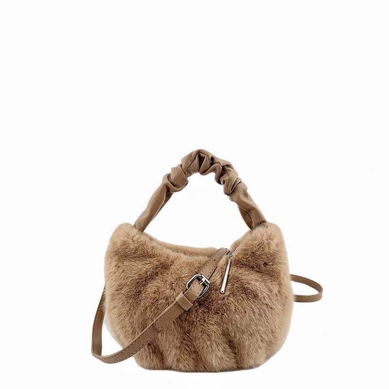 Crossbody Bag Factory - OEM Autumn Winter Women's Underarm Bag New Fur Plush Candy Color Basket