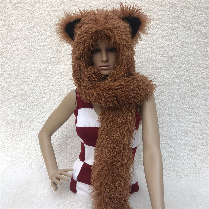 Cat Ear Scarf and Hat Manufacturer - OEM New Cat Ear Scarf and Hat Autumn Winter Warm Wool Fur Neck Scarf Excellent Ear