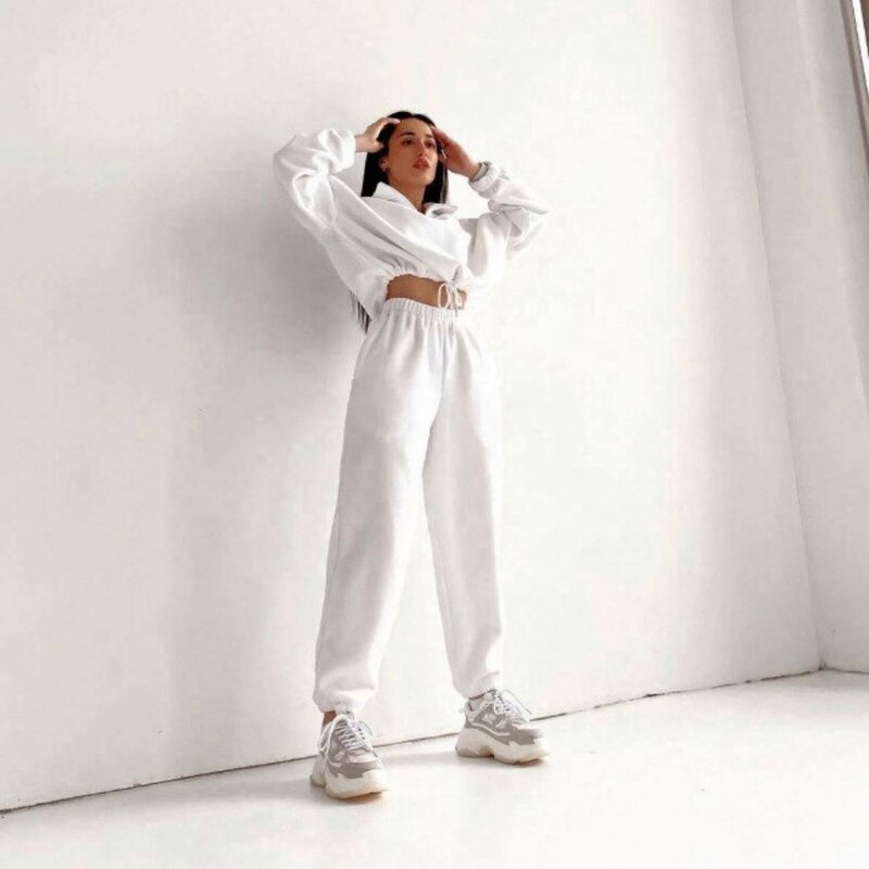 Sports Set Manufacturer - OEM 2025 New Trend Stand Collar Loose Jogging Hoodie