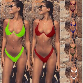 Double Layer Headband Bikini Factory - OEM Custom New Double Layer Headband Beach Bikini Swimwear Swimsuit Bathing