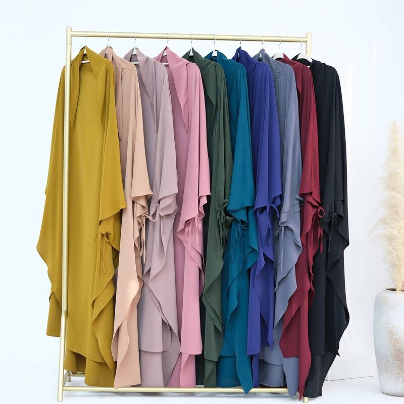 Hijabs Jilbab Factory - OEM 2024 Ruizi Hijabs Jilbab Nida Khimar Women Long Overhead Tie Back for Eid