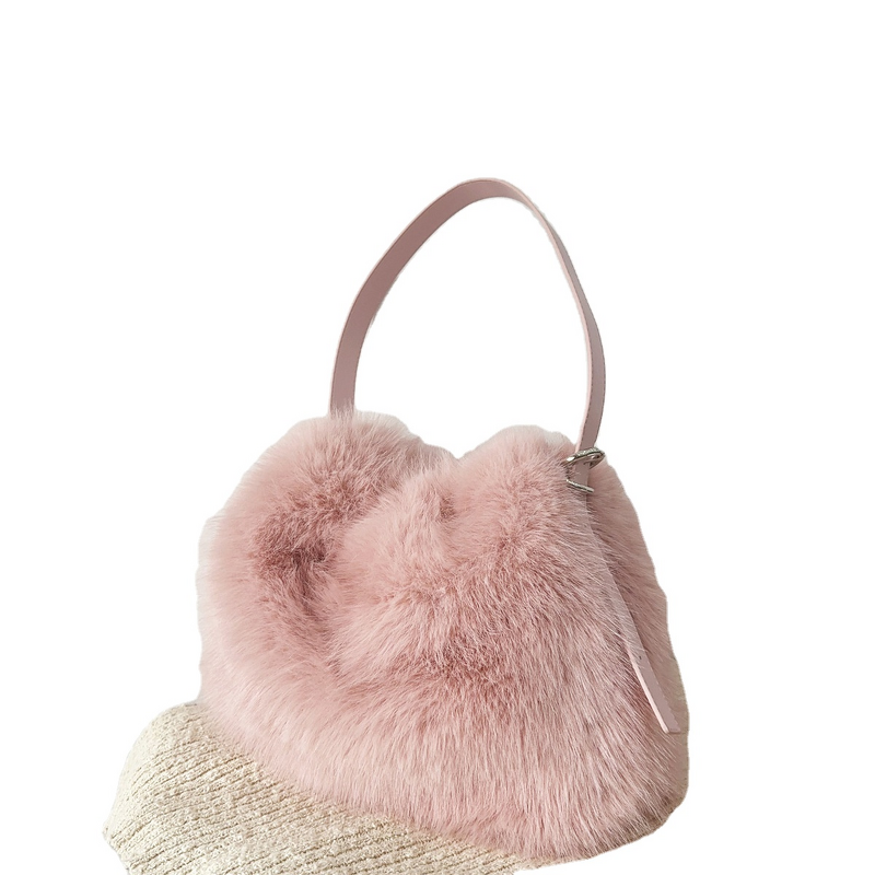 Fur Shoulder Bag Factory - OEM Autumn and Winter New Fur Shoulder Bag Large Capacity Plush Underarm Bag