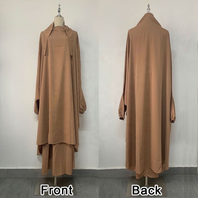 Muslim Abaya Factory - OEM High Quality Ruizi Modest Nida Niqab String Khimar Muslim Islamic Clothing Two Pcs