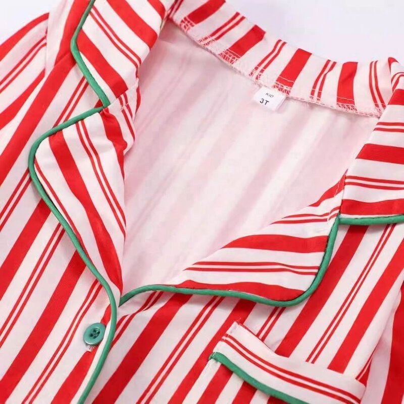 Christmas Suit Factory - OEM Sexy Family Striped Pajamas Loungewear
