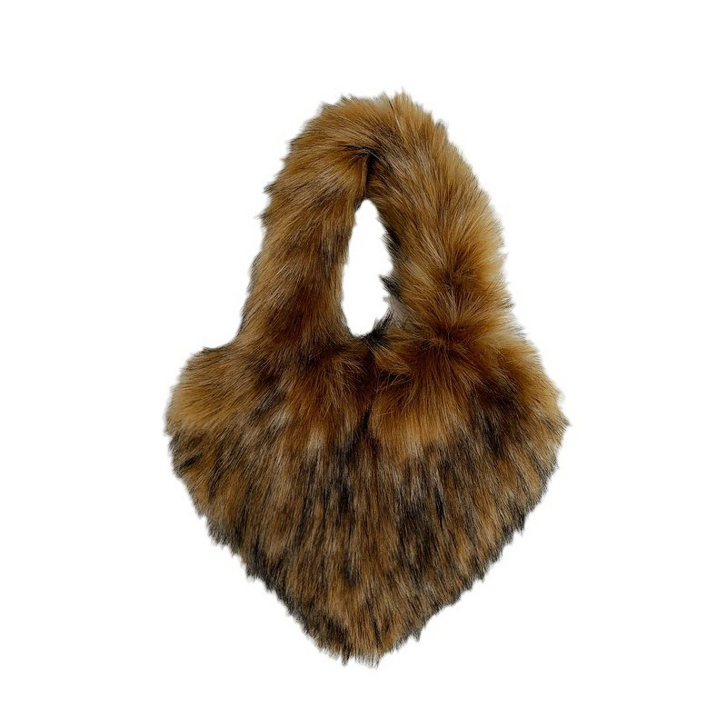 Heart Bag Manufacturer - OEM European American Style New Small Cross-Body Heart Bag Fur Plush Shell Family Style
