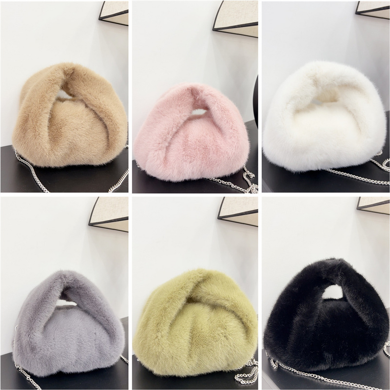 Plush Bun-Shaped Handbag Factory - OEM New Plush Bun-Shaped Handbag Cute Dumpling Bag for Autumn Winter Versatile