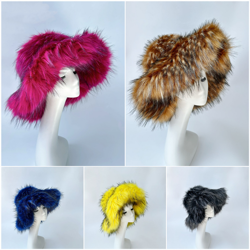 Fur Hat Manufacturer - OEM Autumn Winter Warm Fur Hat New Thickened Punk & Hot Girl Style for Casual Scene