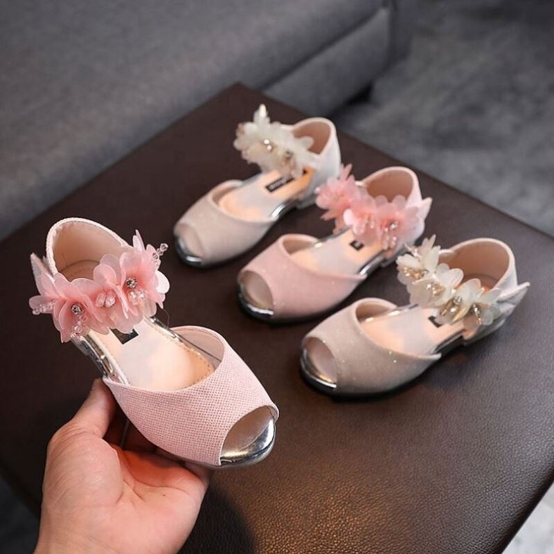 Children's Sandals Factory - OEM Popular Children's Sandals Summer Princess Glass New High Heels for Little Girls