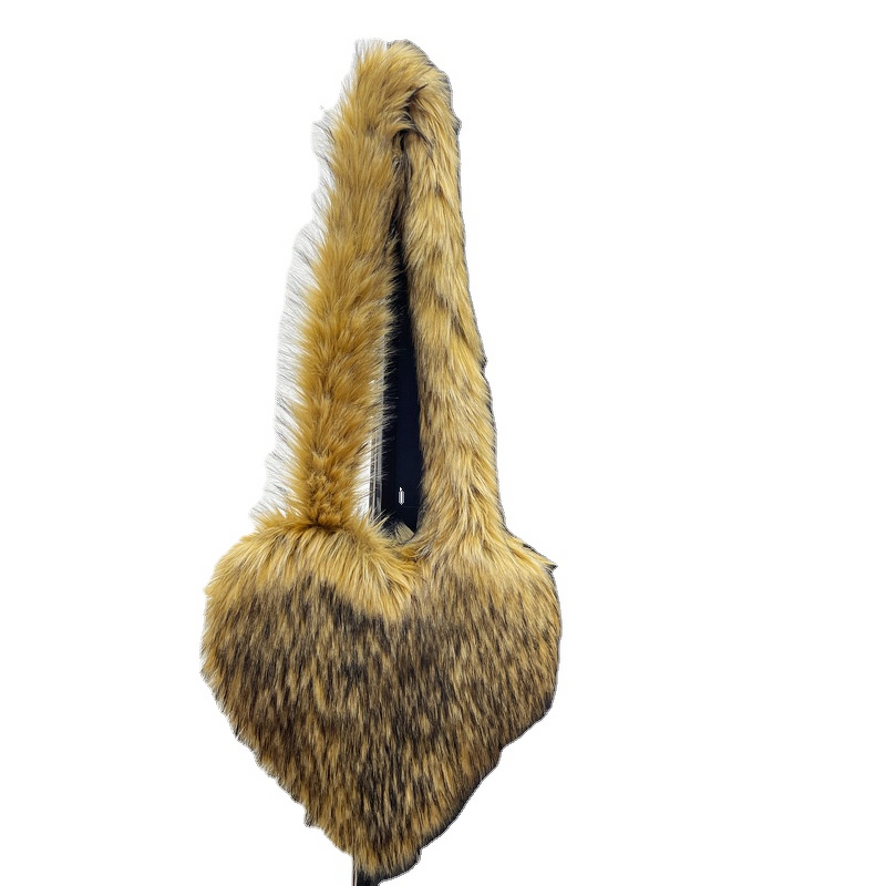 Crossbody Love Bag Manufacturer - OEM European American Retro Crossbody Love Bag Large Capacity Shell with Fur Personalized