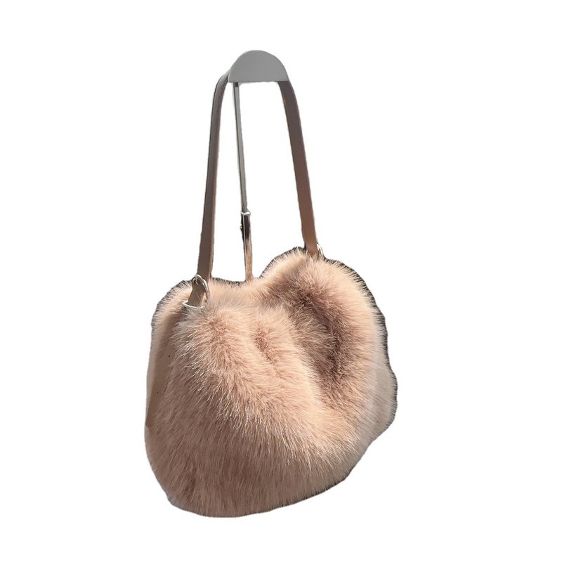 Fur Shoulder Bag Factory - OEM Autumn and Winter New Fur Shoulder Bag Large Capacity Plush Underarm Bag