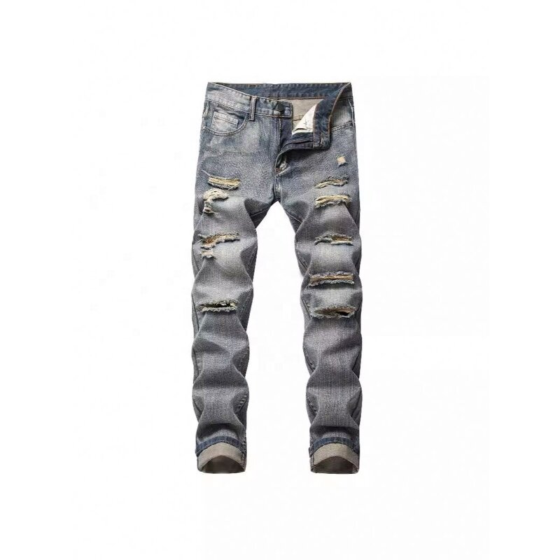 Ripped Skinny Jeans Manufacturer - OEM Factory Price Hot Selling Customize Popular Mens Ripped Skinny Jean Hip Hop Hole Denim