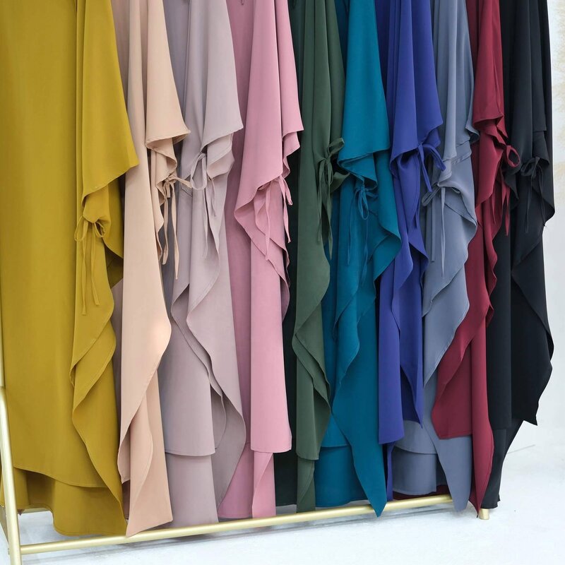 Hijabs Jilbab Factory - OEM 2024 Ruizi Hijabs Jilbab Nida Khimar Women Long Overhead Tie Back for Eid