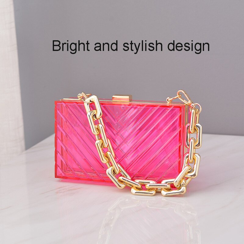 Acrylic Handbag Manufacturer - OEM/ODM Wholesale Ladies Transparent Trendy Crossbody Evening