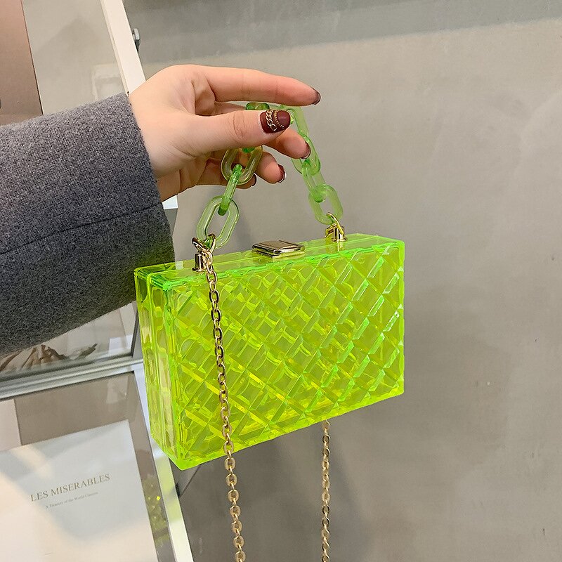 Acrylic Evening Clutch Factory - OEM/ODM Wholesale 2023 Ladies Transparent Chain Trendy Women's