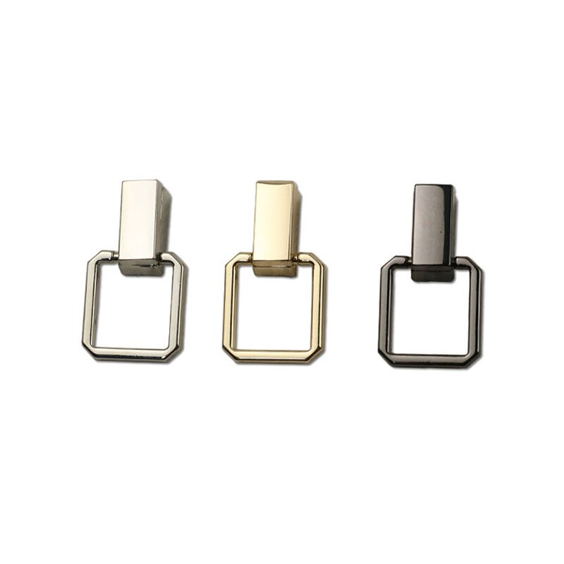 Square D Hardware Manufacturer - OEM/ODM Bag Accessories Zinc Alloy Ring Side Clip Buckles