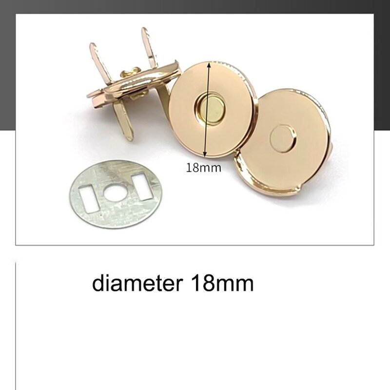 Magnetic Button Factory - OEM/ODM Professional 18mm 14mm10mm Round Metal Strong Press for Bags