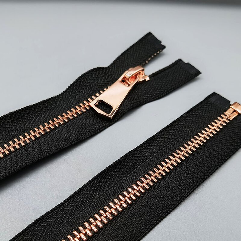 Metal Zipper Manufacturer - OEM/ODM Golden Open-end for Clothing Dress Bag Purse