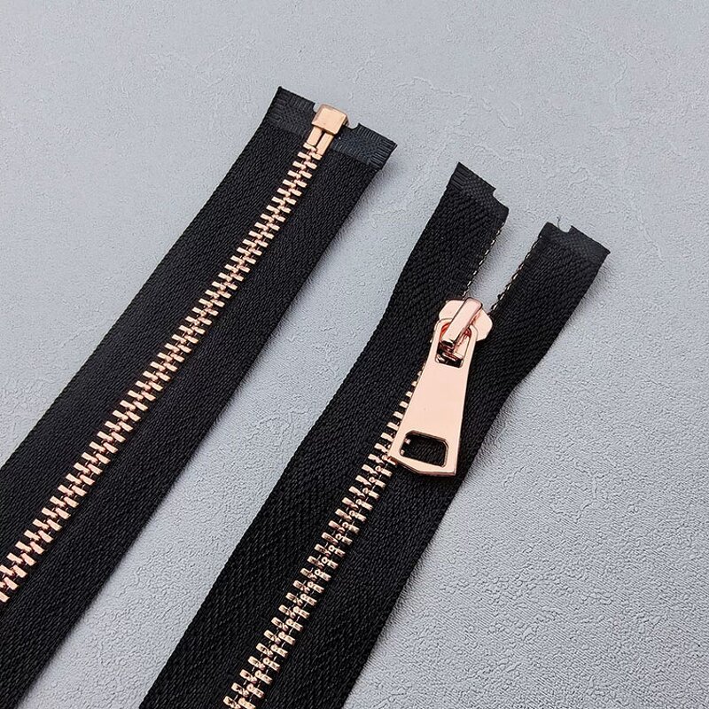 Metal Zipper Manufacturer - OEM/ODM Golden Open-end for Clothing Dress Bag Purse