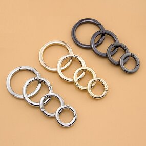 Round Carabiner Manufacturer - OEM/ODM Flat Surface 25-48mm Ready Stock Spring O Ring