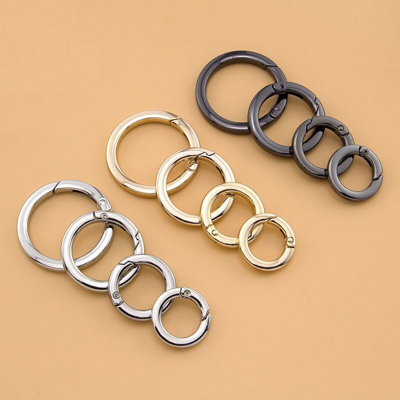 Round Carabiner Manufacturer - OEM/ODM Flat Surface 25-48mm Ready Stock Spring O Ring