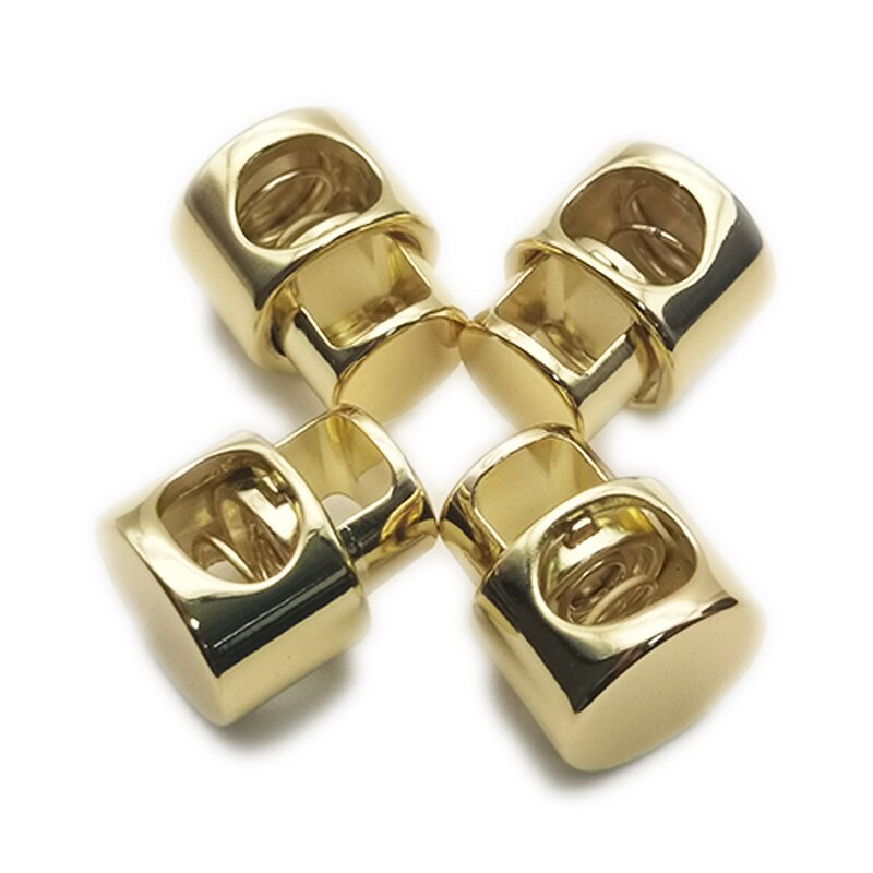 Cord Locks Factory - OEM/ODM High Quality Matt Black Gold Round Zinc Alloy Spring Metal