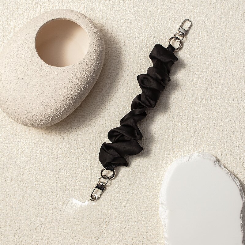 Mobile Phone Lanyard Factory - OEM/ODM Ins Style Short Woven Double Buckle Pearl Strap