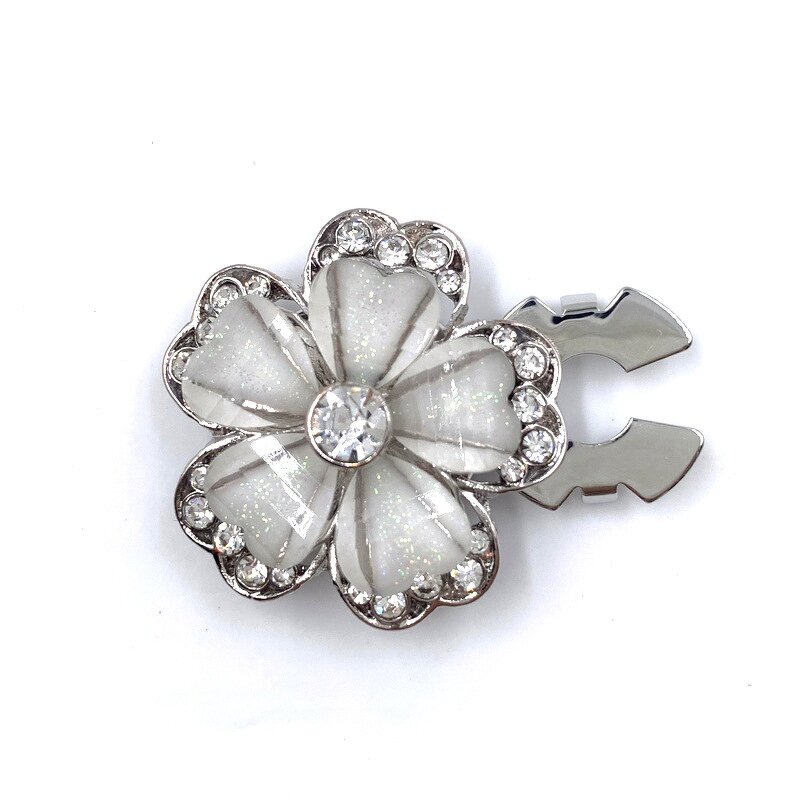 Metal Jewelry Button Covers Factory - OEM/ODM Crystal Flower Heart Shape for Women Shirt