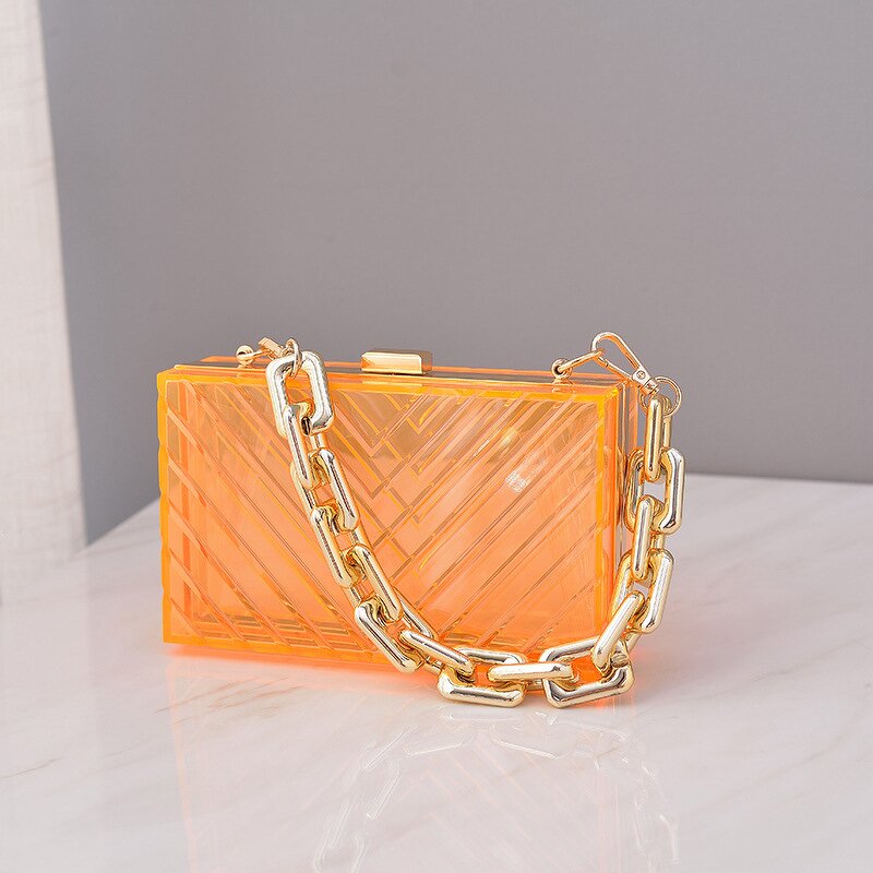Acrylic Handbag Manufacturer - OEM/ODM Wholesale Ladies Transparent Trendy Crossbody Evening