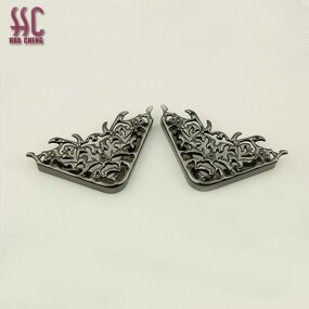 Bag Hardware Corner Factory - OEM/ODM Shiny Light Gold Color Metal Book Leather Bag Protective