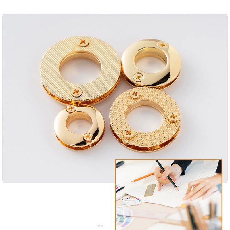 Metal Grommets Manufacturer - OEM/ODM Custom 5-10mm Double Round Zinc Alloy Rainbow Gold Rings